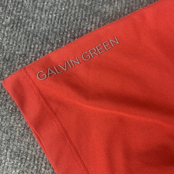 Galvin Green Mens Short Sleeve Golf Polo Shirt Size M Red - Picture 3 of 9